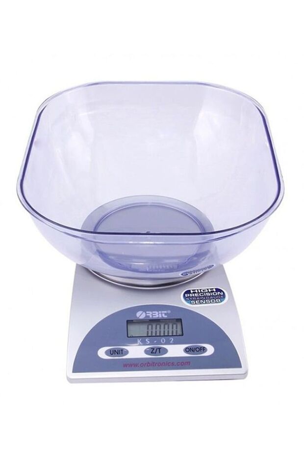 ميزان مطبخ إلكتروني فضي/أسود/شفاف - 1