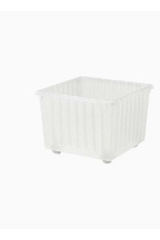 عربة تخزين بعجلات باللون الأبيض - 1