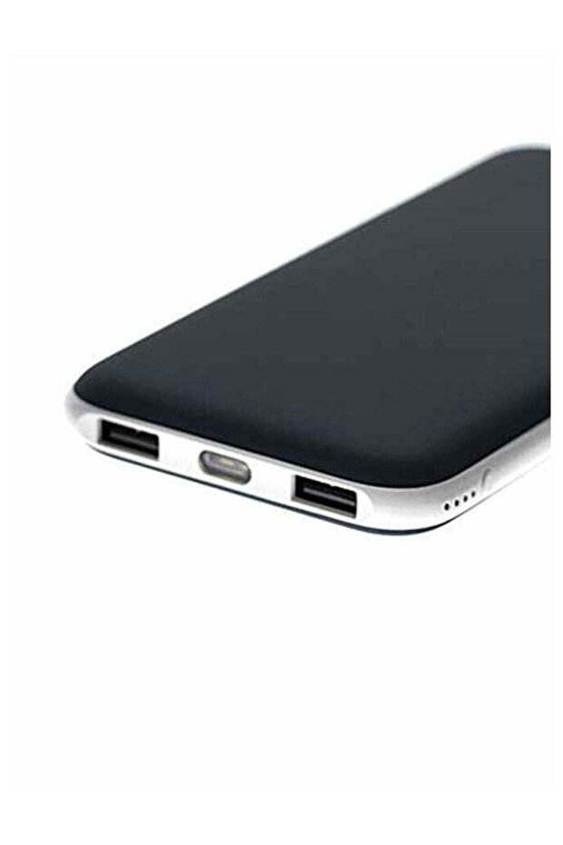 بنك طاقة بمنفذين USB أسود/أبيض