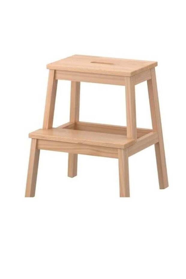 كرسي متدرج من خشب الزان 50 سم - 1