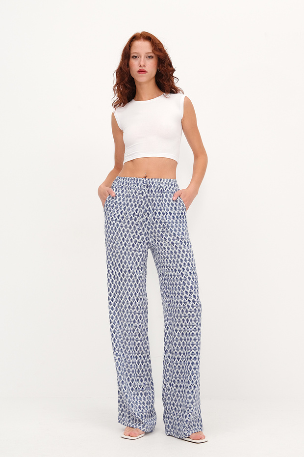 Patterned Trousers Pn17458 - 1