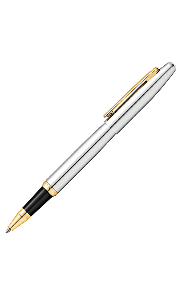 VFM Chrome Gold Trim Roller Ball Pen