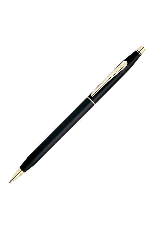 Classic Century Black Matte Gold Trim Ball Pen