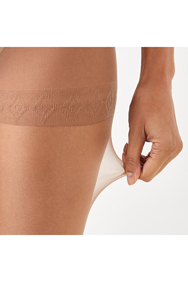 Solid Tights with Tummy Tucker - 4