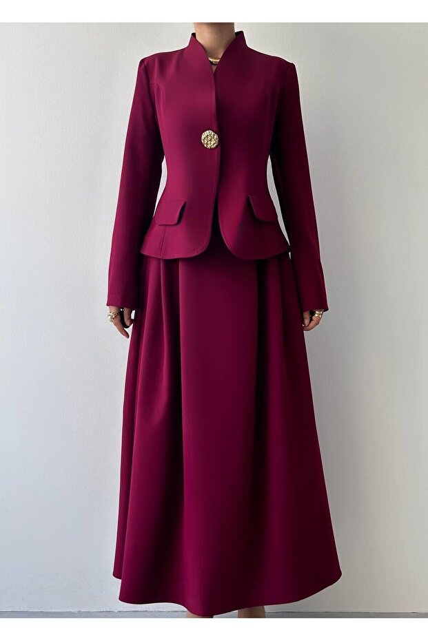 Set de fuste jachetă cu buzunar - 4