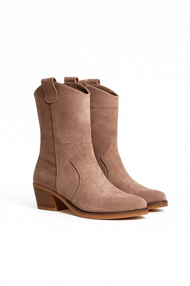 Dino Hakiki Süet Deri Bot Bej - 3