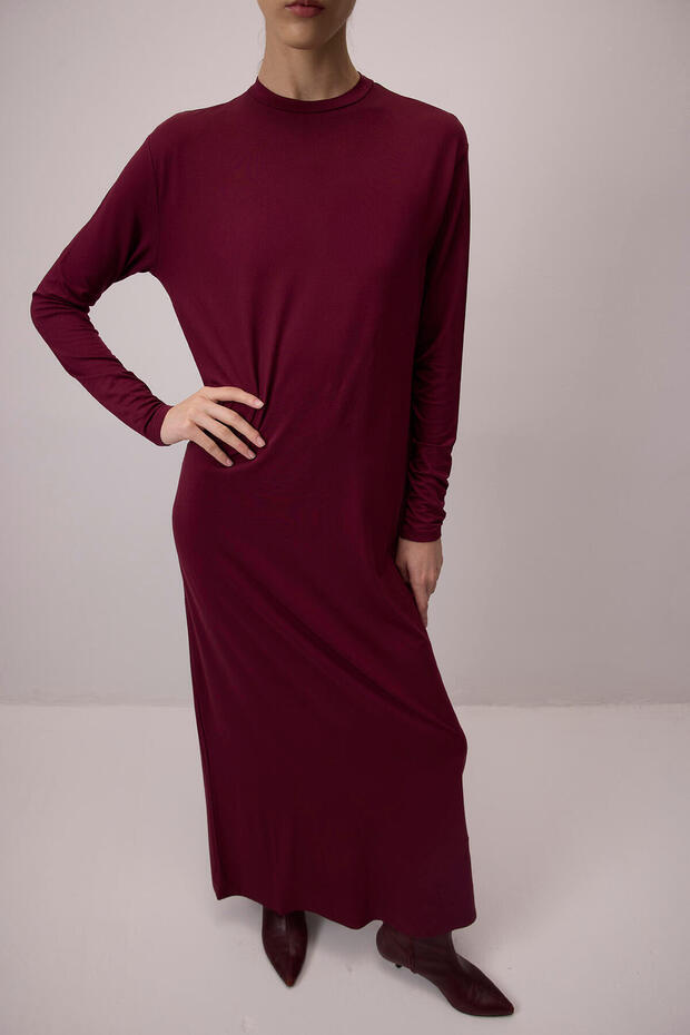 BASIC VİSKON ELBİSE - 6