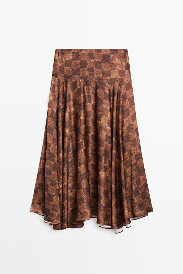 Kareli midi etek - 8