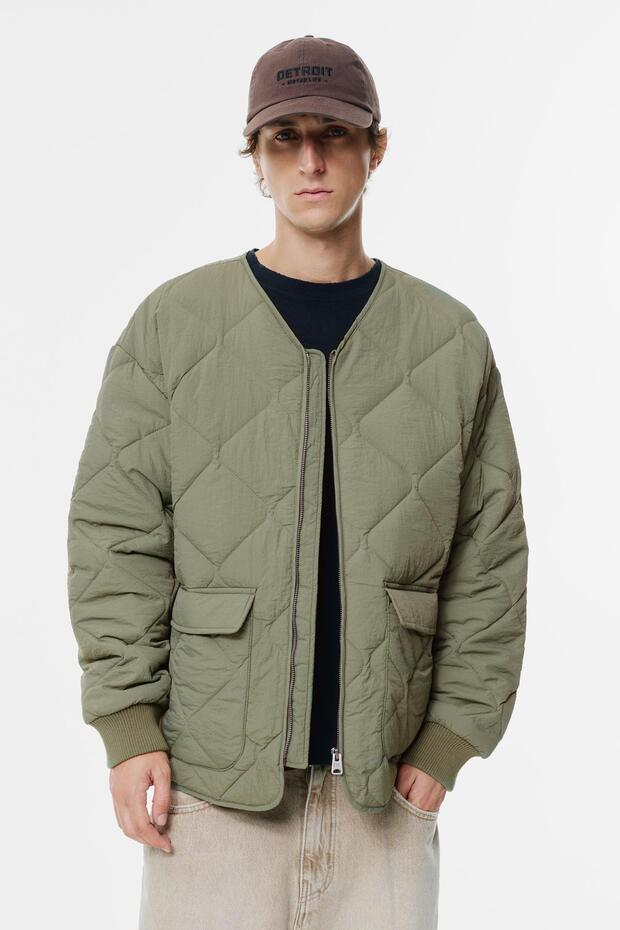 Hafif cepli kapitone ceket - 1