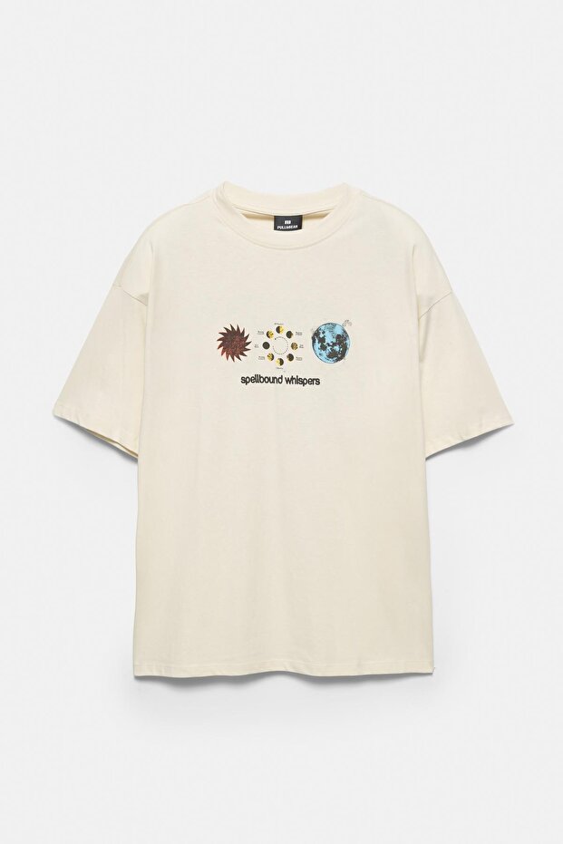 Ay grafikli t-shirt - 6