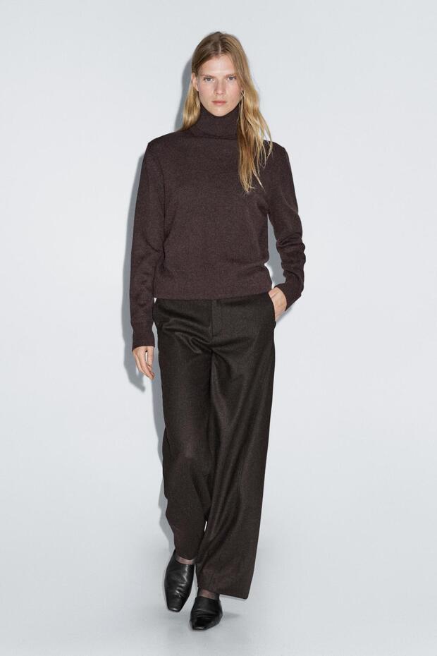 Yün karışımlı flanel pantolon - 2