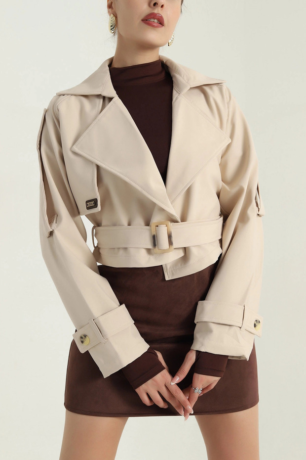 Kadın Düğmeli Soft Mont - 1