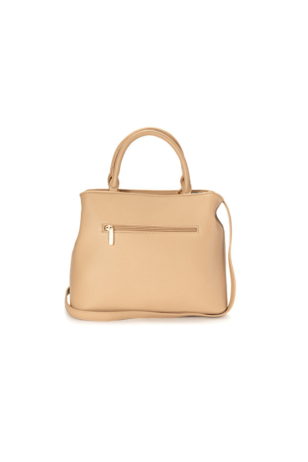 حقيبة يد بشعار معدني مع حزام قابل للفصل - 2