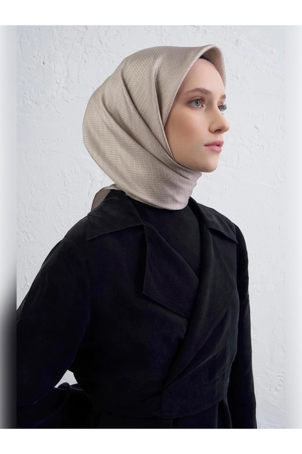 Soyut Desenli Saf İpek Sura Eşarp 9415D - 2