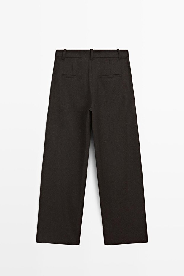 Yün karışımlı flanel pantolon - 8