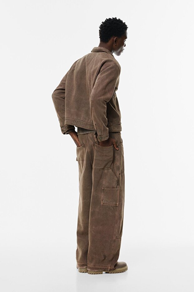Kahverengi worker Ceket - 4