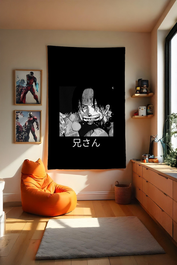 One Piece Dikey Duvar Örtüsü – Anime Temalı Kaliteli Kumaş, Oda Dekoru Tapestry Duvar Halısı - 3