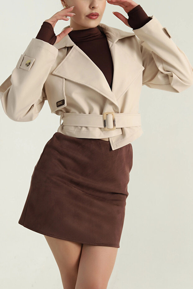 Kadın Düğmeli Soft Mont - 2