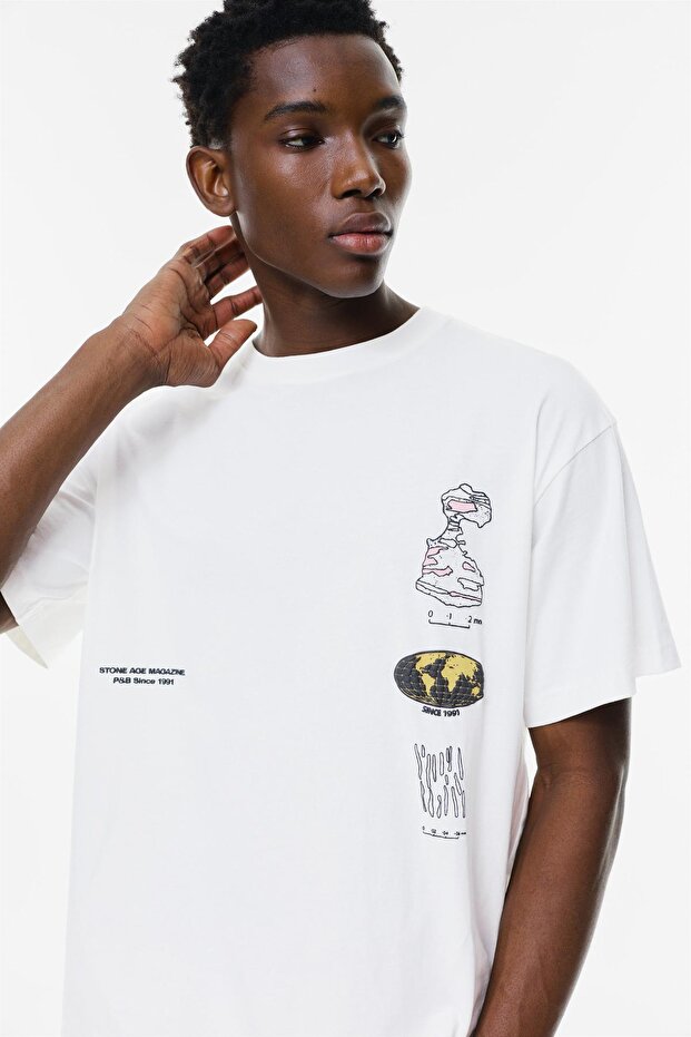 Mineral grafikli t-shirt - 5