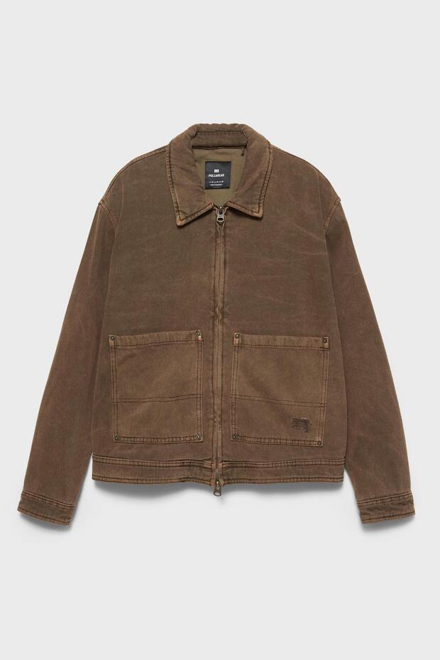 Kahverengi worker Ceket - 6