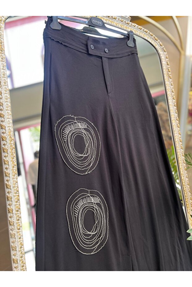 - PAÇASI İŞLEMELİ PANTOLON - 2