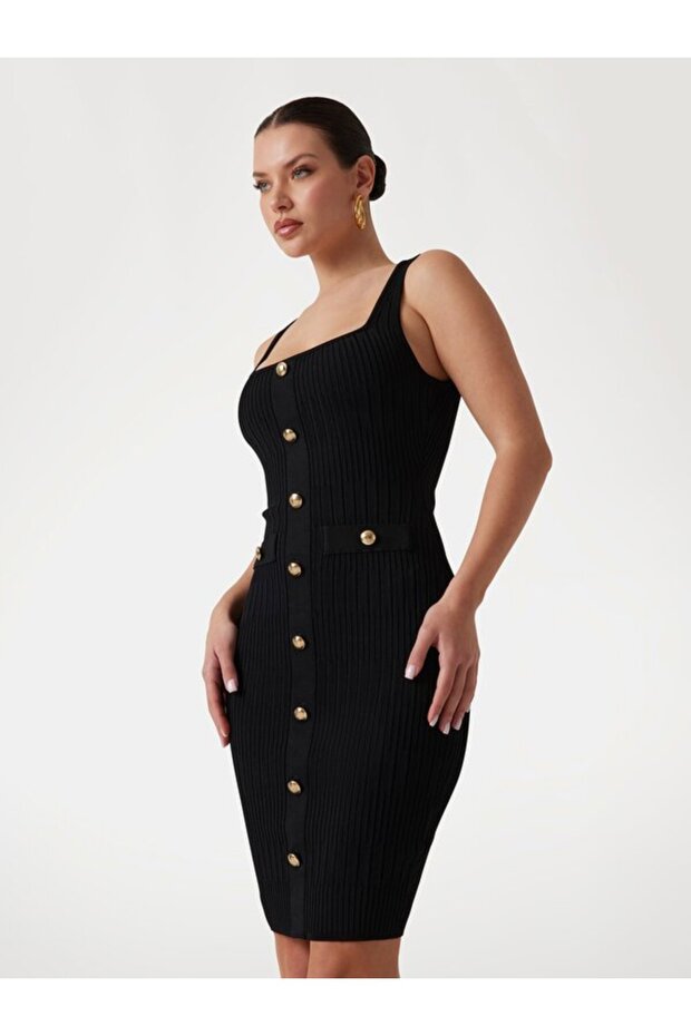 Janet Kadın Triko Elbise - 1