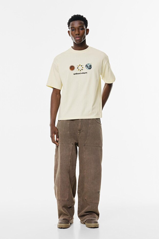 Ay grafikli t-shirt - 2