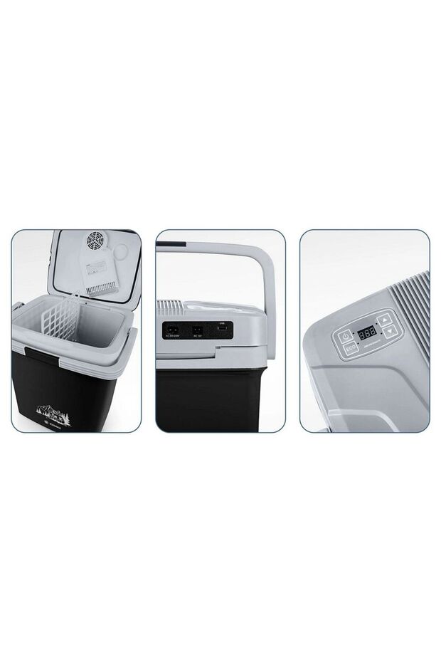 Refrigerator, electronic display, ON/OFF button, mode and Normal, built-in fan, comp... - 6
