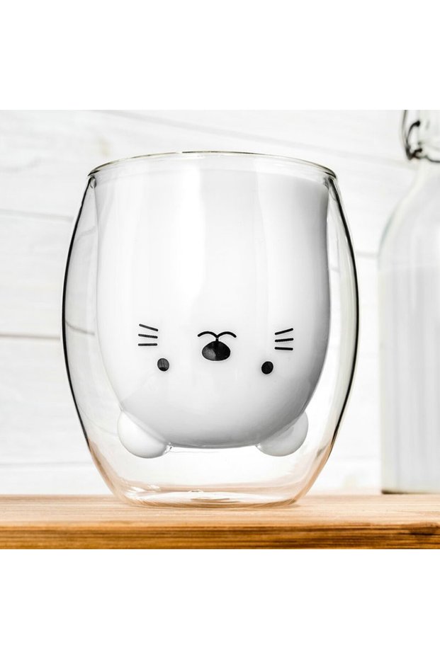 Double Walled Glass Cat