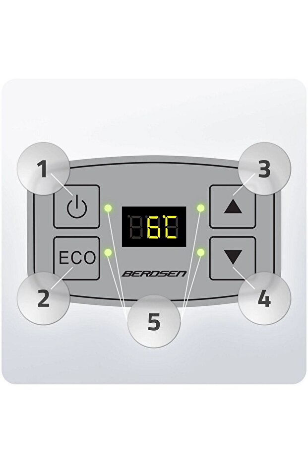 Refrigerator, electronic display, ON/OFF button, mode and Normal, built-in fan, comp... - 8