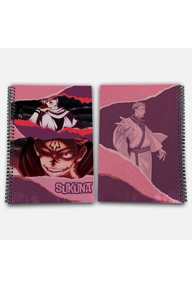 Jujutsu Kaisen Sukuna Unlined A4 School Notebook 72 Sheets Model 2 - 1