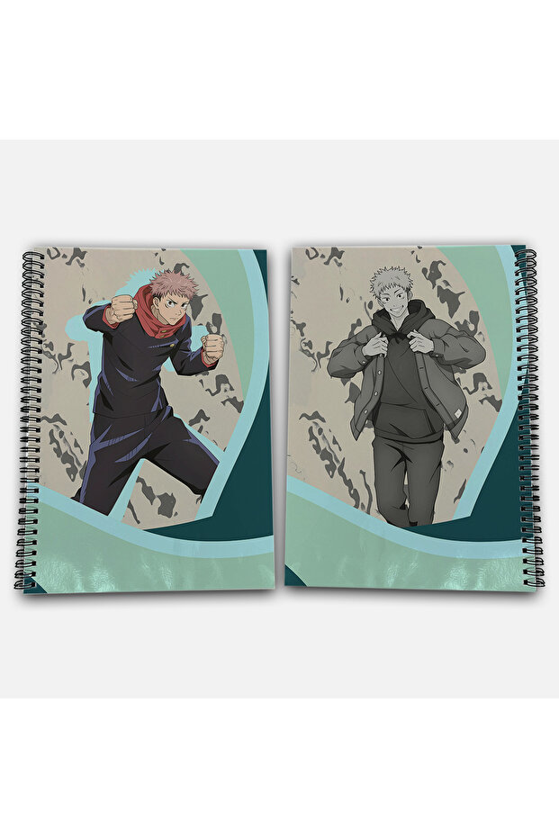 Jujutsu Kaisen Itadori Yuji Checkered A4 School Notebook 72 Sheets Model 3 - 1