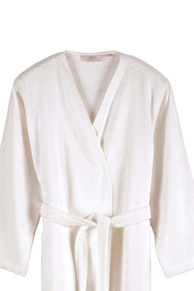 Bambu Kadın Bornoz Ekru - 6