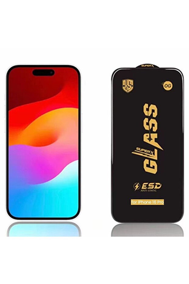 Tempered Glass Screen Protector for iPhone 16 Pro, - 2