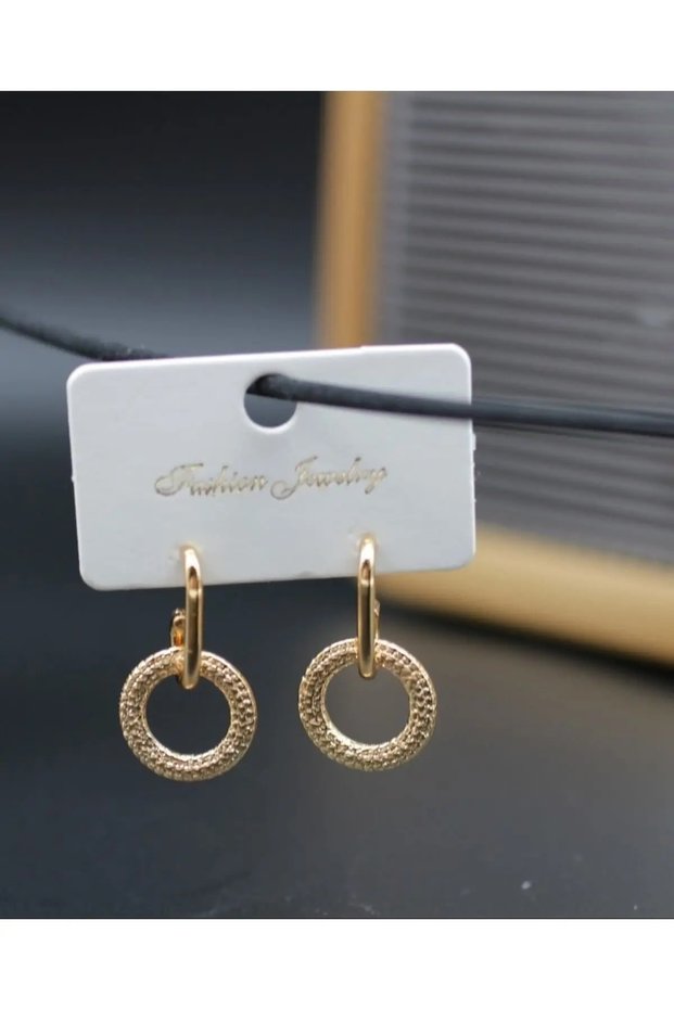 Women's Gold Straw Earrings