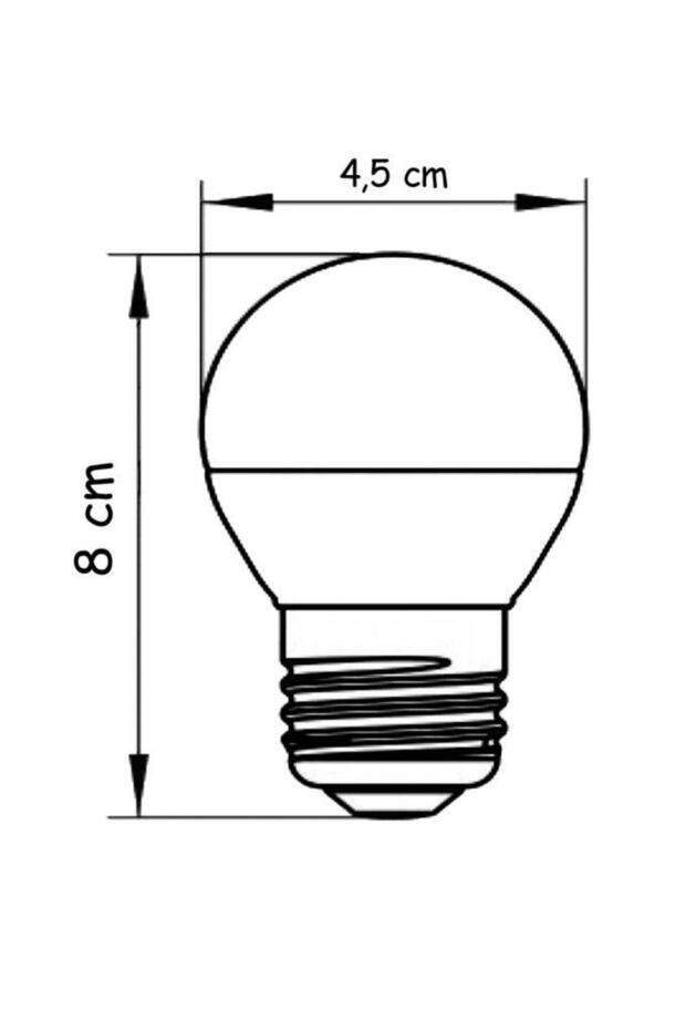 6W E27 Mini Top Ampul 3000K Sarı Işık 3 Adet - 3