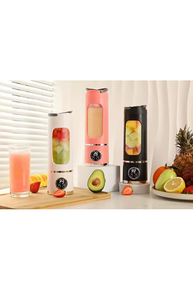 3'ü 1 Arada Taşınabilir Blender, Meyve Sıkacağı ve Mikser, Smoothie Blender - 1