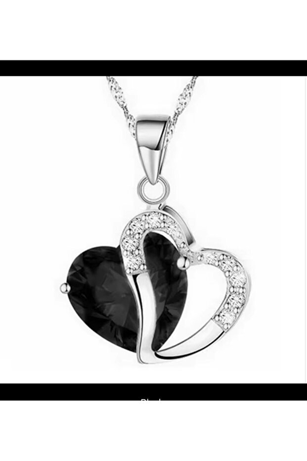 Capture Elegance with the Shiny Stone Heart Necklace