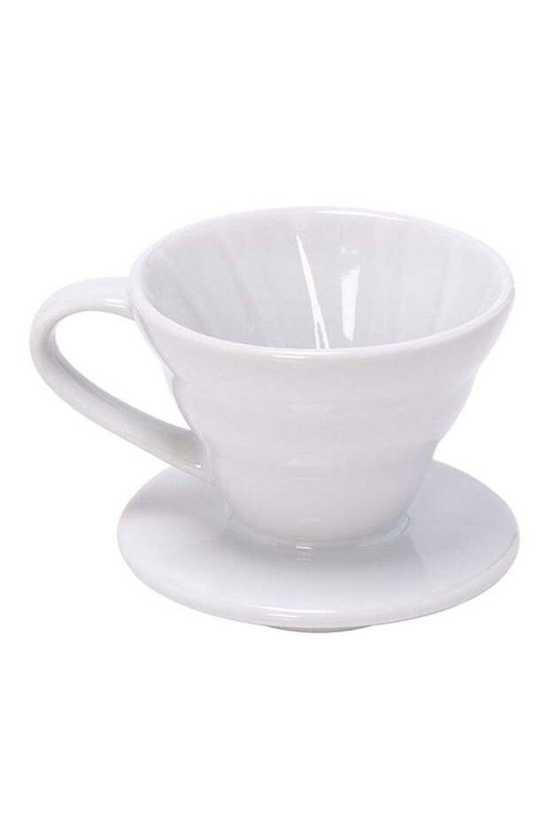 ماكينة صنع القهوة بالتنقيط من السيراميك - أبيض - 1