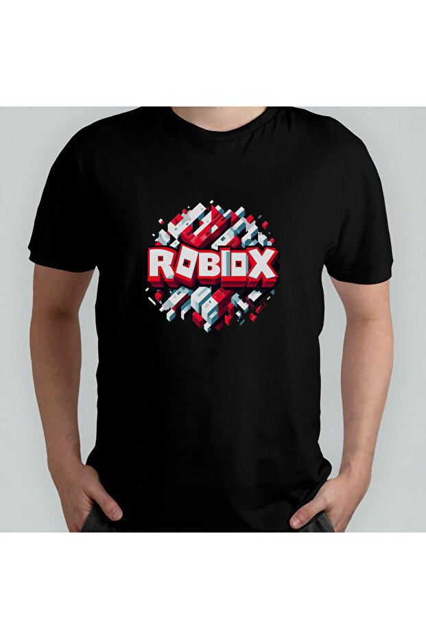 Roblox Unisex 100% Cotton Crew Neck T-Shirt Model 1