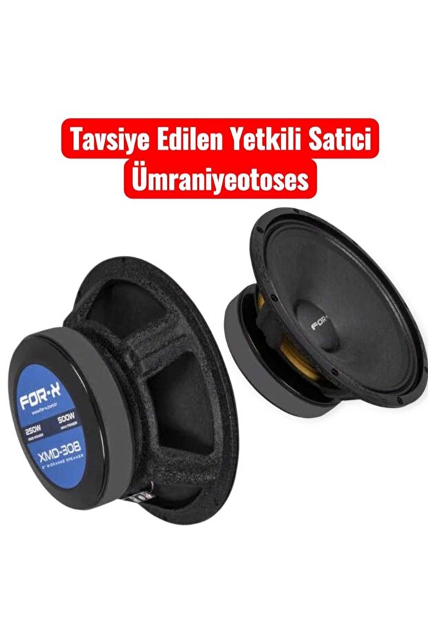 XMD-308 ÇİFT DEĞERİ 1000WAT 500 RMS 20 CM MİDRANGE 95 DB 90 HZ - 8