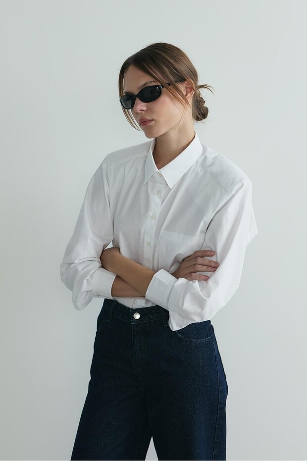 Beyaz Penny Basic Gömlek - 6