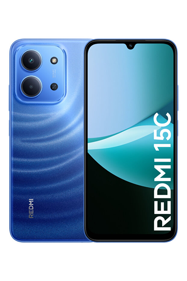 Redmi 15C ثنائي الشريحة لون أزرق فاتح، ذاكرة وصول عشوائي (RAM) سعة 8 جيجابايت، وذاكرة داخلية سعة 256 جيجابايت، ويدعم تقنية الجيل الرابع - الإصدار العالمي
