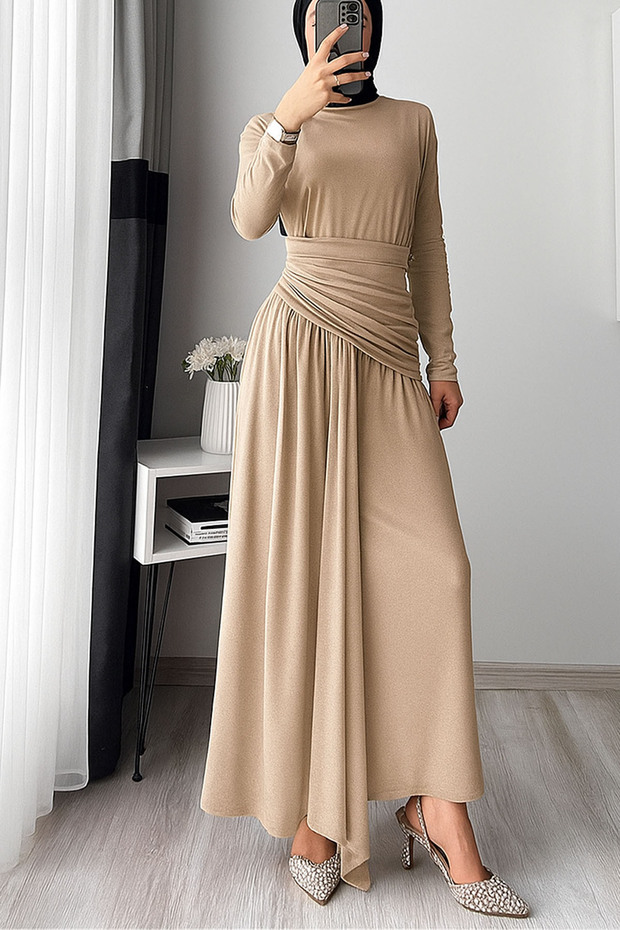 Women Candy Fabric Hijab Dress Nms047