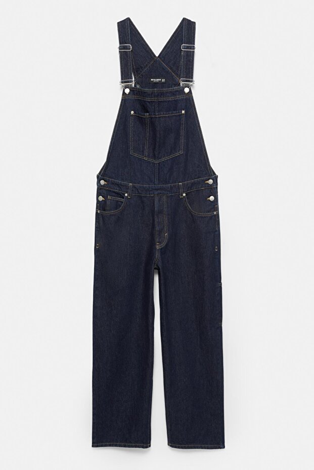 Uzun denim salopet - 7