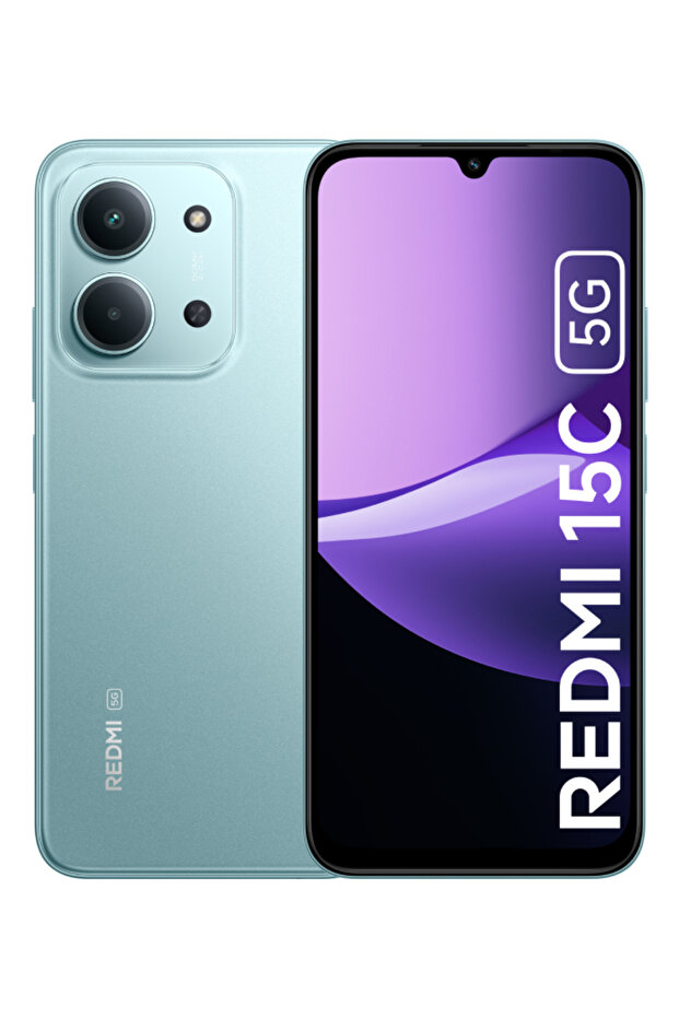 Redmi 15C ثنائي الشريحة، لون أخضر نعناعي، ذاكرة وصول عشوائي (RAM) سعة 8 جيجابايت، وذاكرة تخزين داخلية سعة 256 جيجابايت، يدعم تقنية 5G - الإصدار العالمي