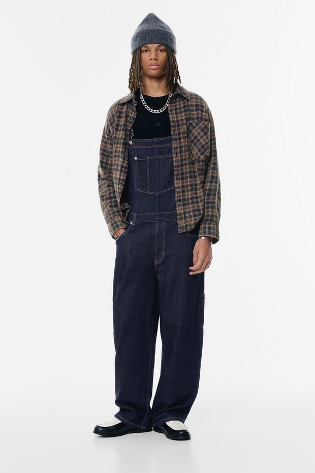 Uzun denim salopet - 3
