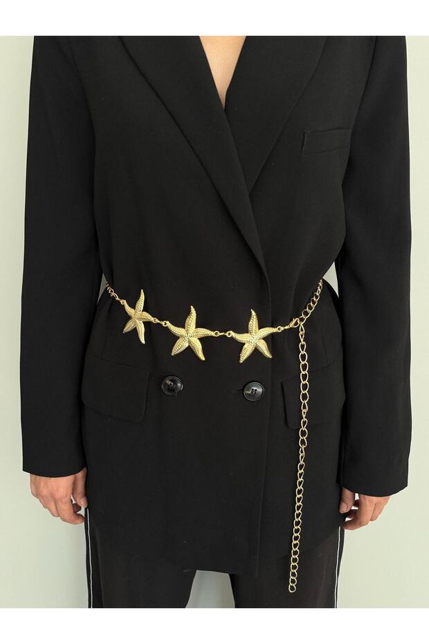 Circle Gold Chain Accessory for Jacket, Dress, Pants, Evening Dress, Body Chain, Beach Belt