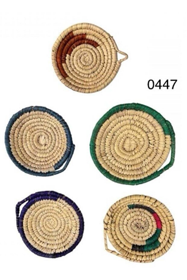 Circular Serving Basket Set, 12 Pieces, Size 10x10 cm