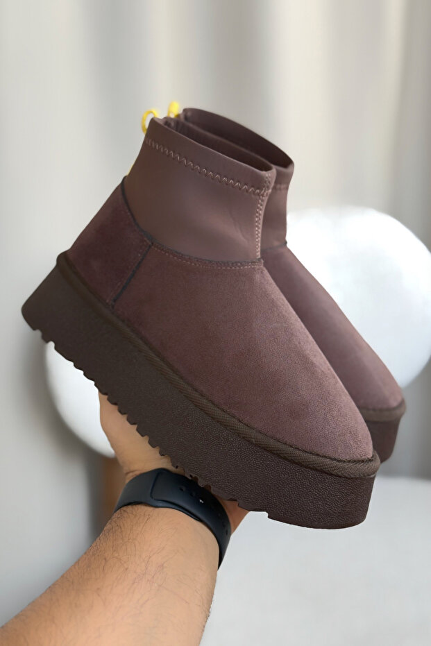 Γυναικείες μπότες Royal Stretch - Καφέ-Σουέντ - 1